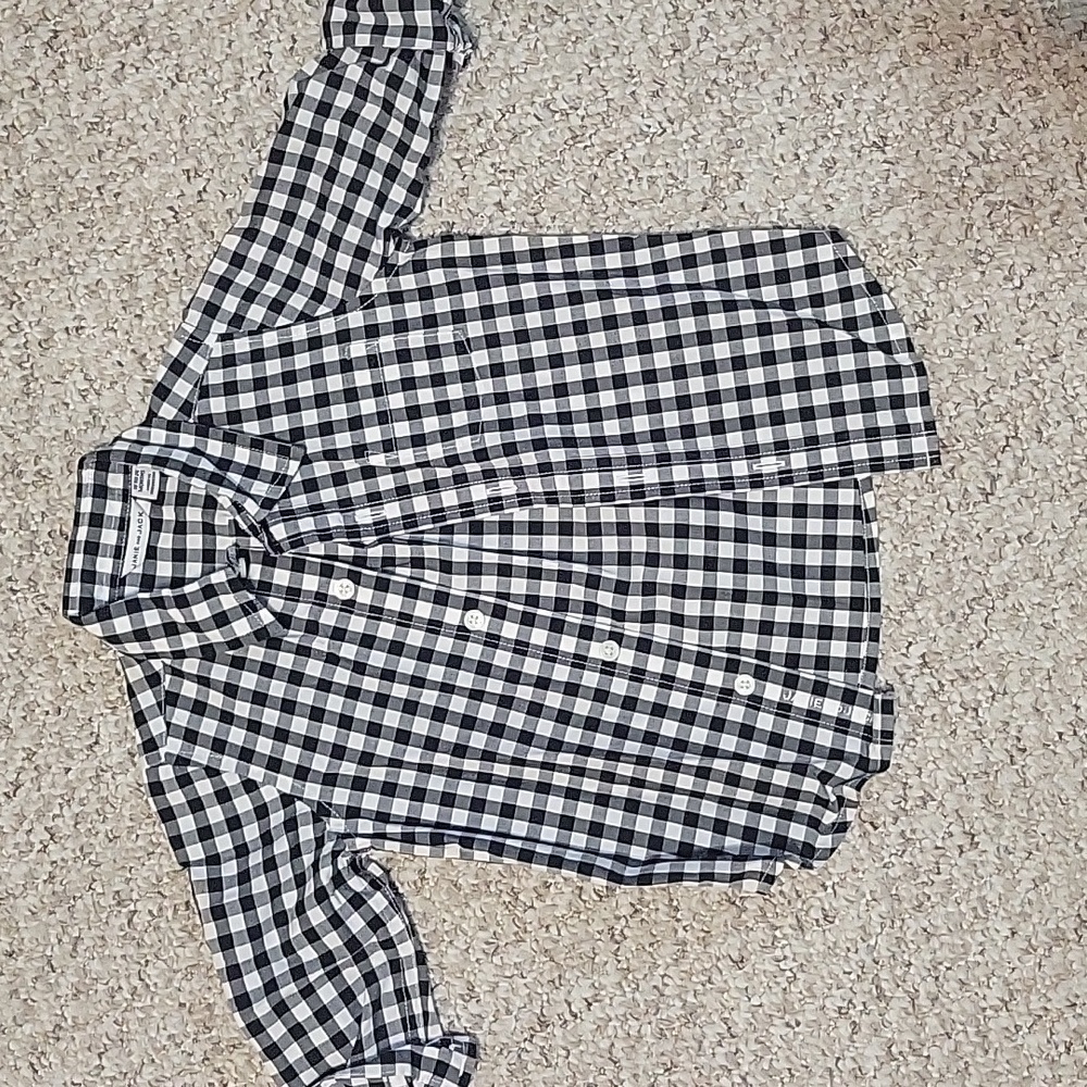 Boys Janie And Jack Black And White Long Sleeve Shirt